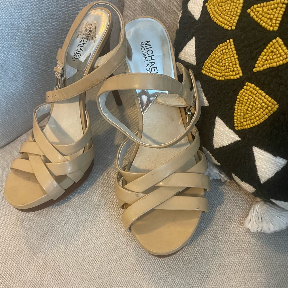 Michael Kors Strappy Leather Pumps